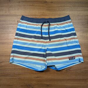 Patagonia Wavefarer Volley Shorts Men's Size XL Striped Board Swim Trunks